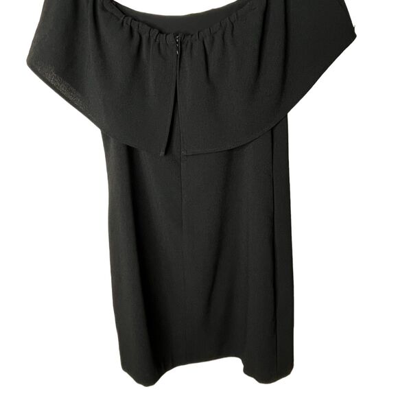 Charles Henry Off Shoulder Ruffle Crepe Dress Sz XS Mini Little Black Dress - Picture 7 of 11